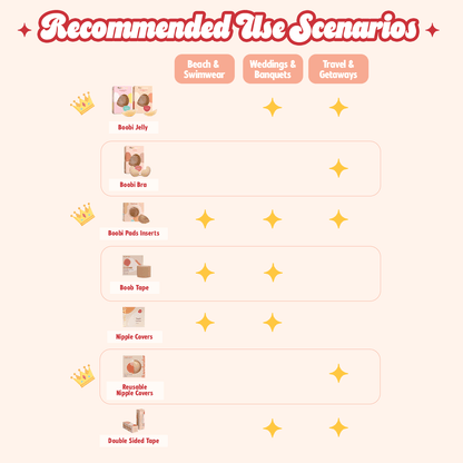 Boobi Pads Inserts - Half Moon